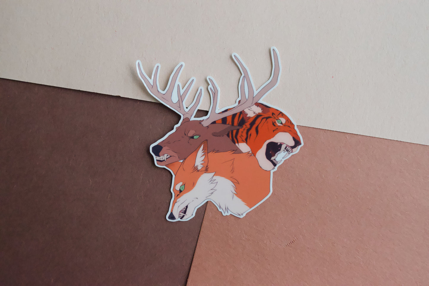 Fox Deer Tiger Sticker