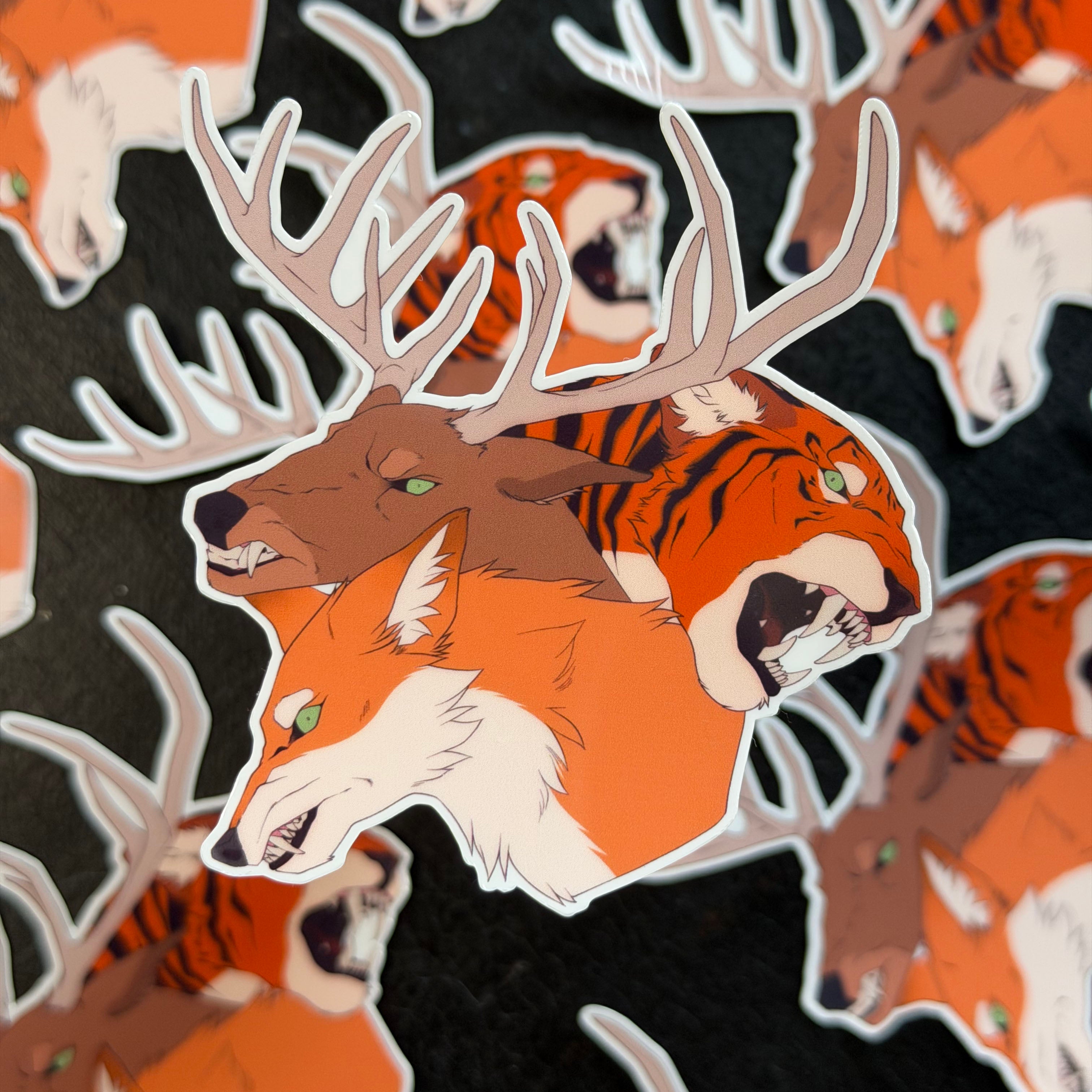 Fox Deer Tiger Sticker