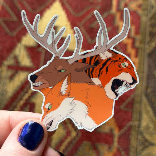 Fox Deer Tiger Sticker