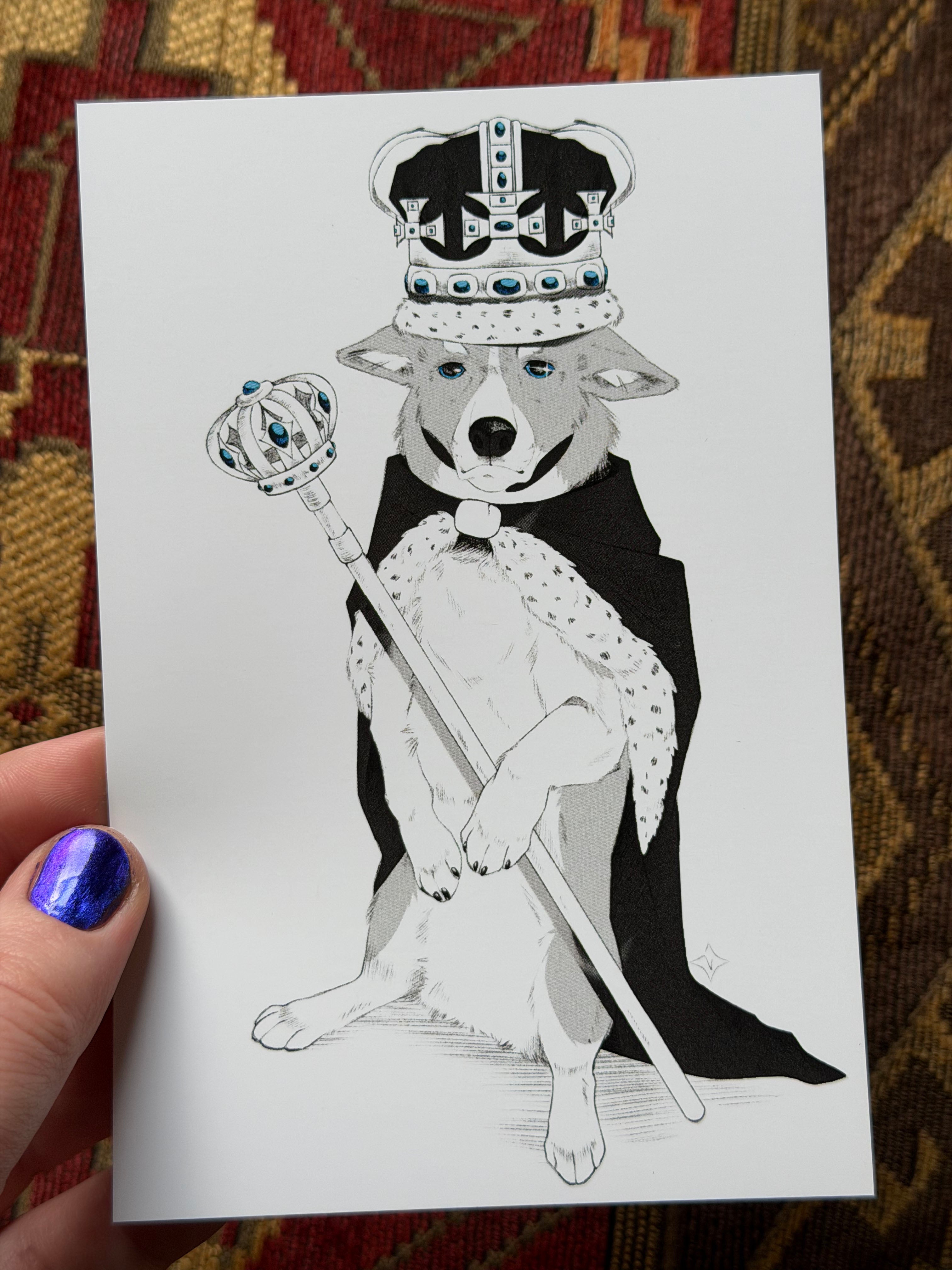 King Corgington Print